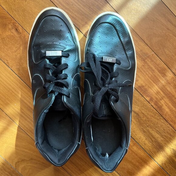 NIKE WOMEN’S AIR FORCE 1 PLTAFORM BLACK / ANTHRACITE - WHITE - 9 - Picture 1 of 9